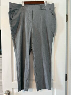 Simply Vera Vera Wang Gray Dress Pants - Tailored Straight Leg Size XXL
